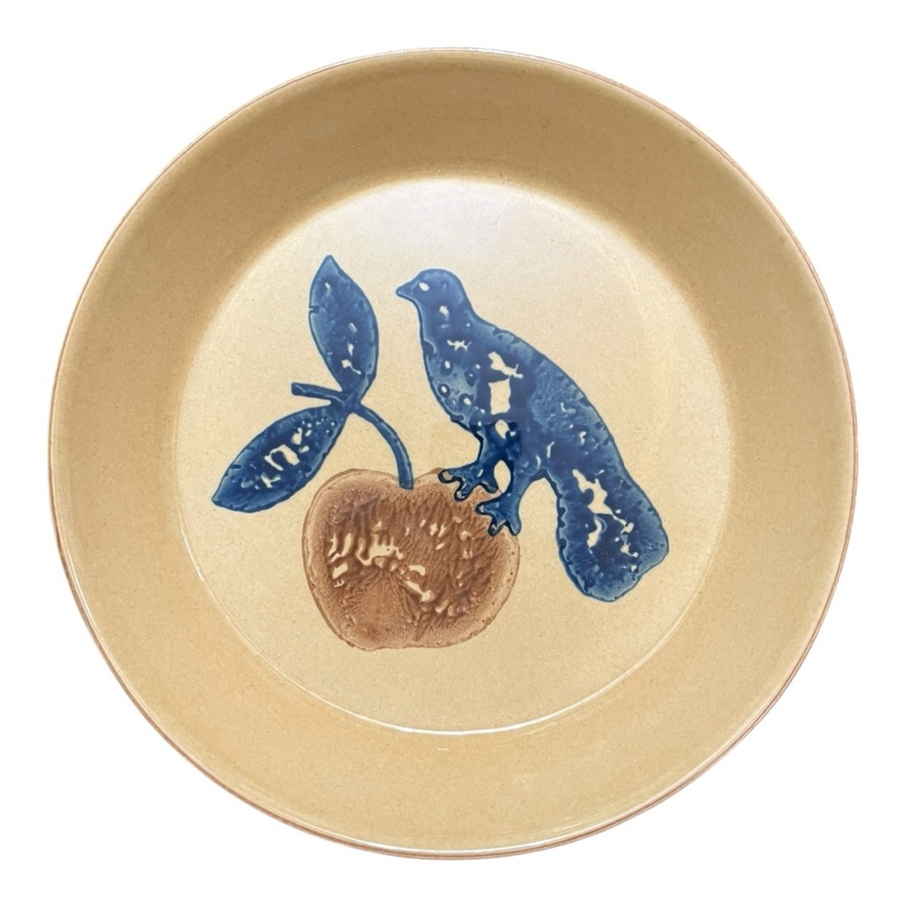 Pfaltzgraff America Pie serving plate blue bird w/ apple BANDGLAZEOUT 576 1989.